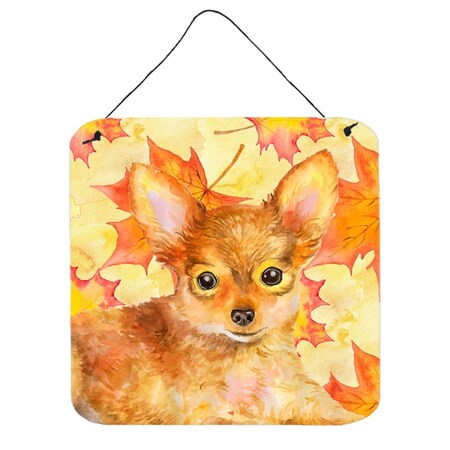 Carolines Treasures Toy Terrier Fall Wall or Door Hanging Prints, 6 x 6 in. BB9983DS66